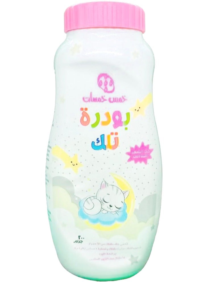 Five Fives Super Talcum Powder with Rose Fragrance, Red - 200 gm